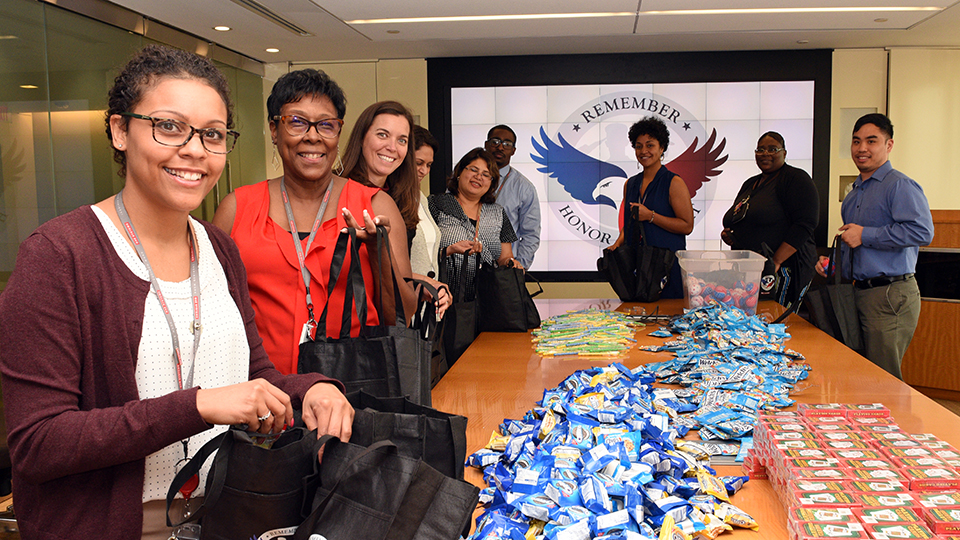 D.C. metro area employees filled bags with treats and activities