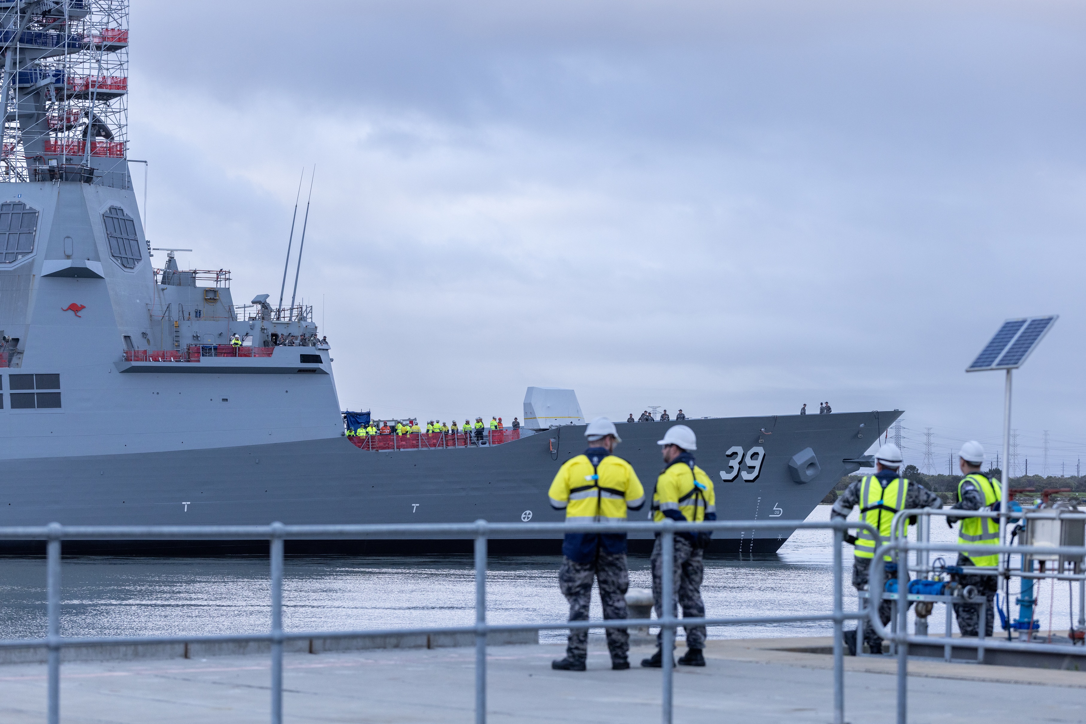HMAS Hobart has returned to the water ready for the next major phase of work under the Destroyer Capability Enhancement (DCE) program.