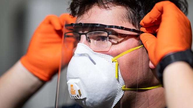 ES employees are 3-D printing face shield frames to support our local hospitals.