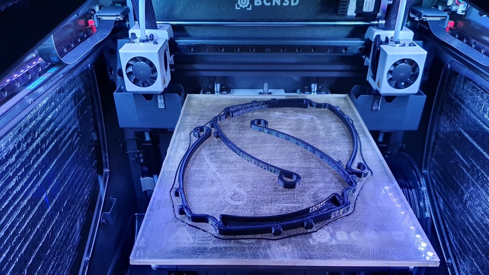 Our facility in San Jose, Calif. employs high-tech 3D printers to produce frames for face shields. 