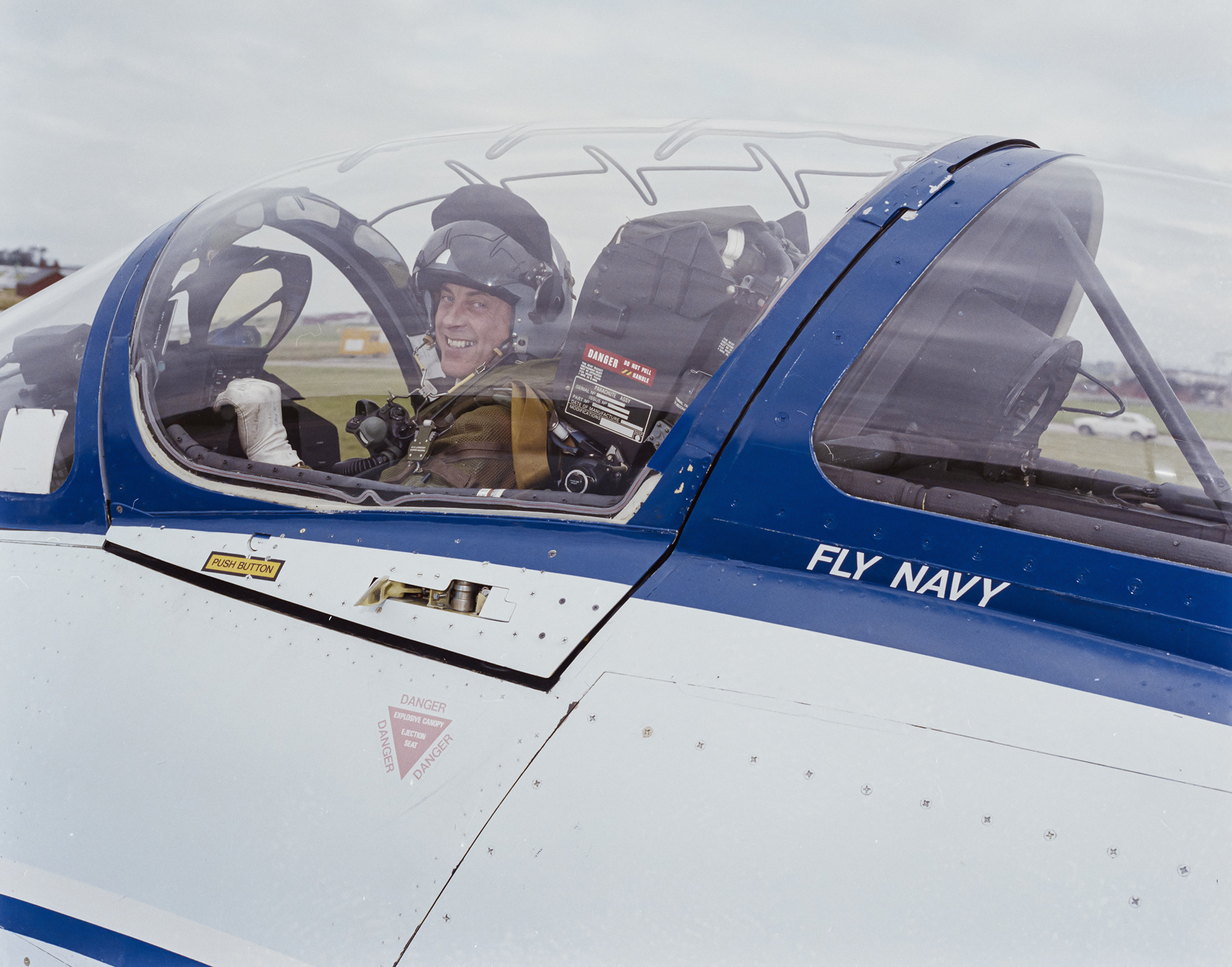 EAP Test pilot in cockpit