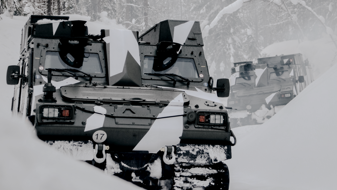 The BvS10 can traverse rocks, mountains, snow, swamps, and Arctic environments, and has an amphibious capability that allows it to seamlessly transition to swimming. 