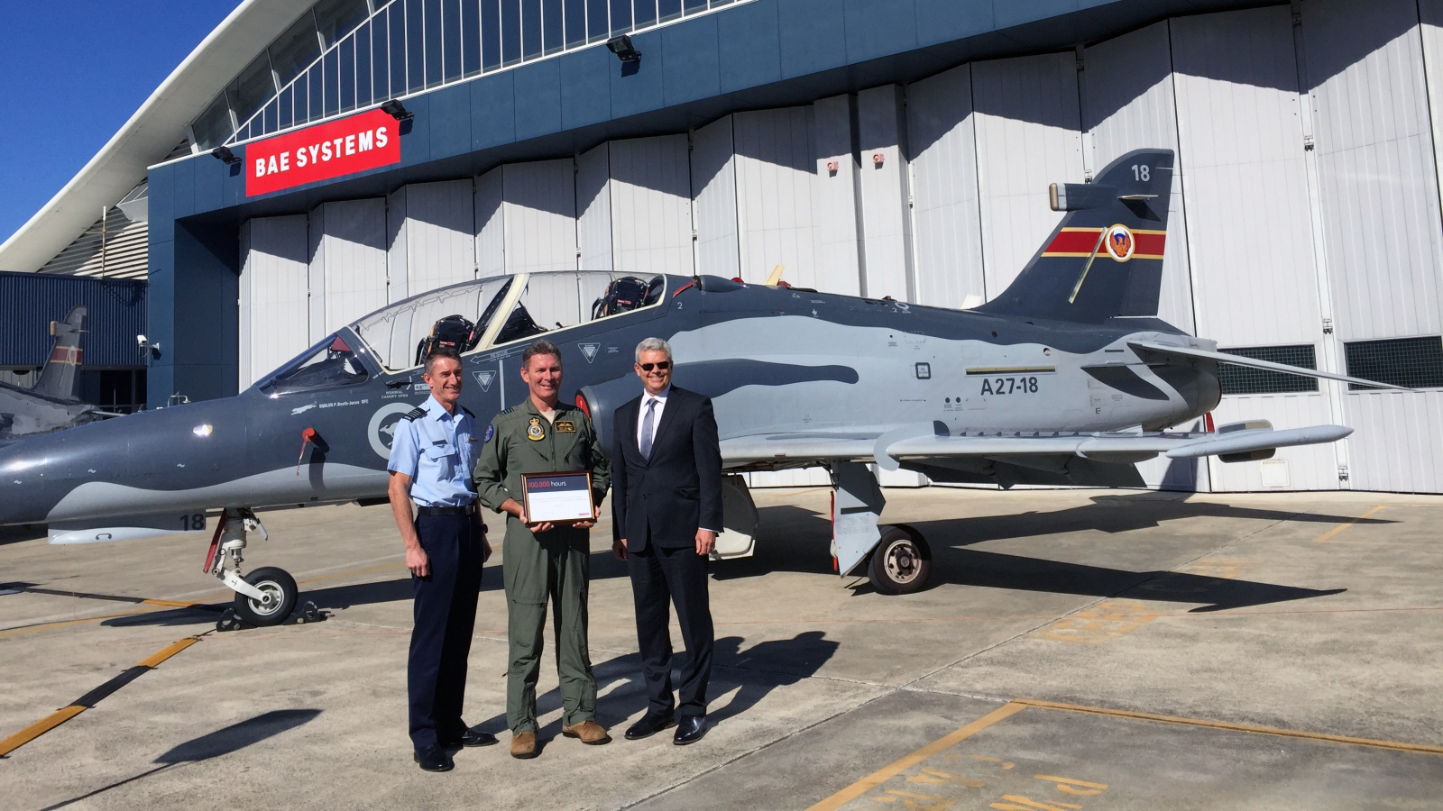 Marking the 100,000 hour milestone for the Hawk fleet.