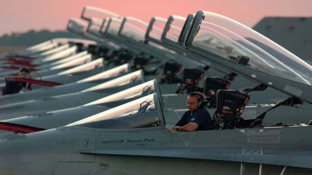 Hornet jet fighters ready for service, New South Wales