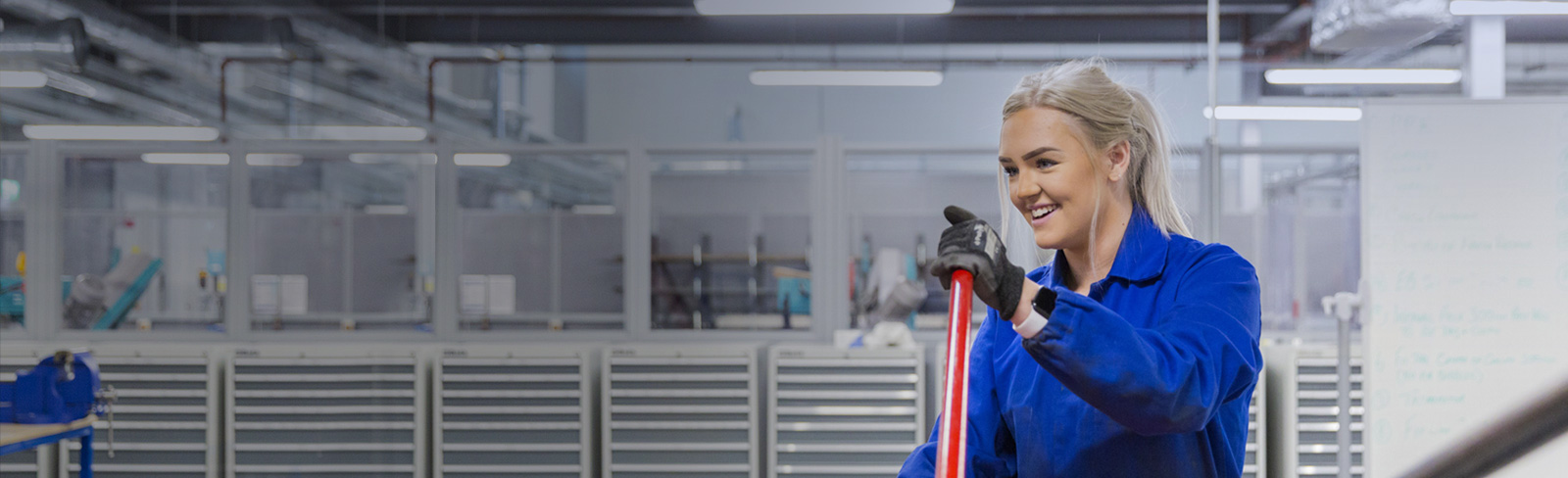A BAE Systems apprentice at one of the Company’s Academies for Skills and Knowledge in Barrow-in-Furness, Cumbria.