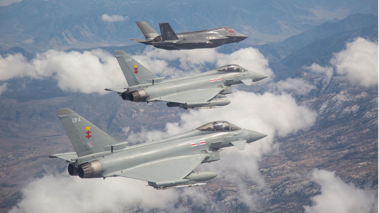F-35 and Typhoon fly together for the first time