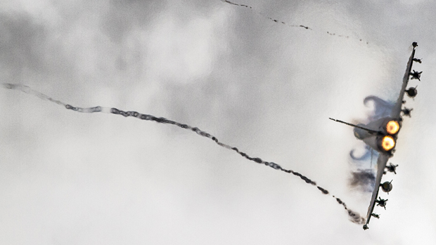 A typhoon in full flight