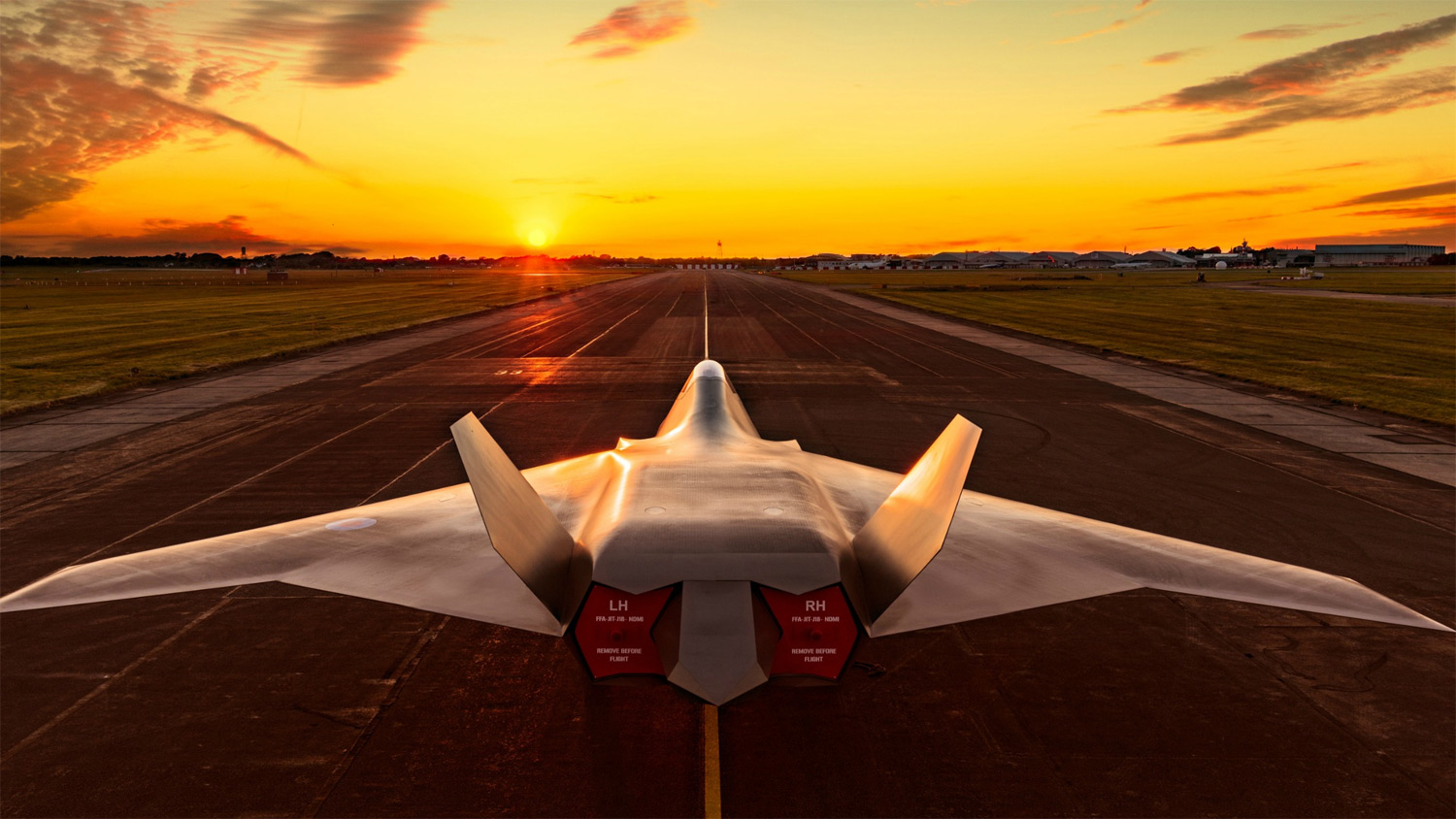Image of Tempest aircraft at sunset