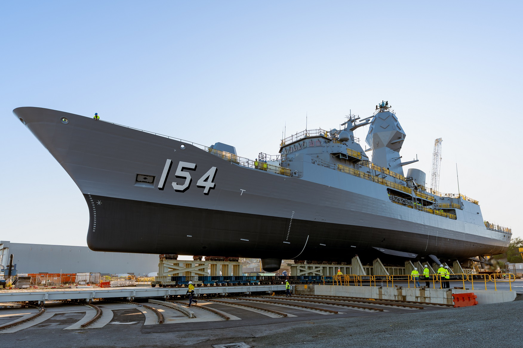 HMAS Parramatta at the Henderson shipyard