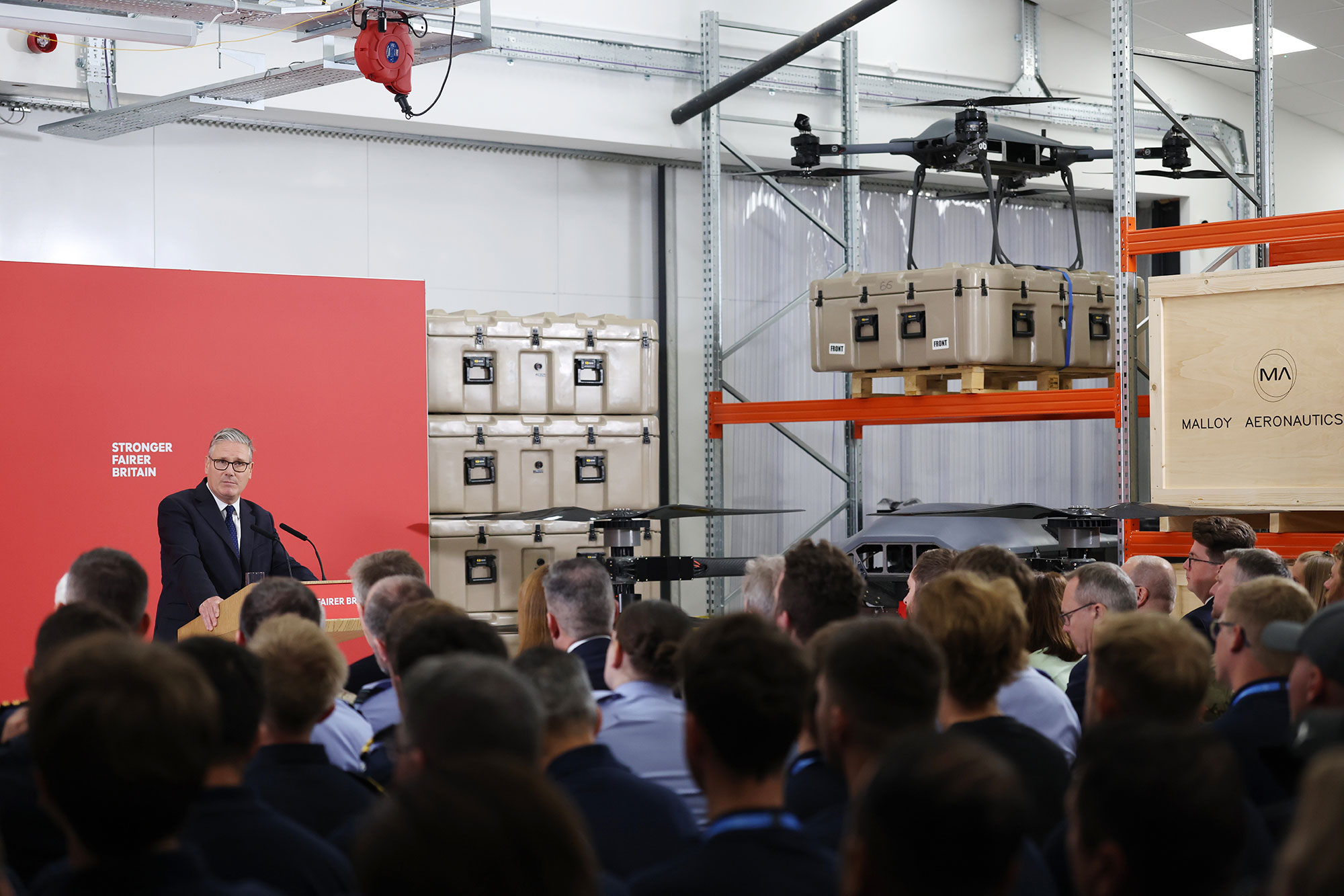 The UK Prime Minister, Sir Keir Starmer, announcing the Defence Investment Plan at Malloy Aeronautics on 30 June 2026