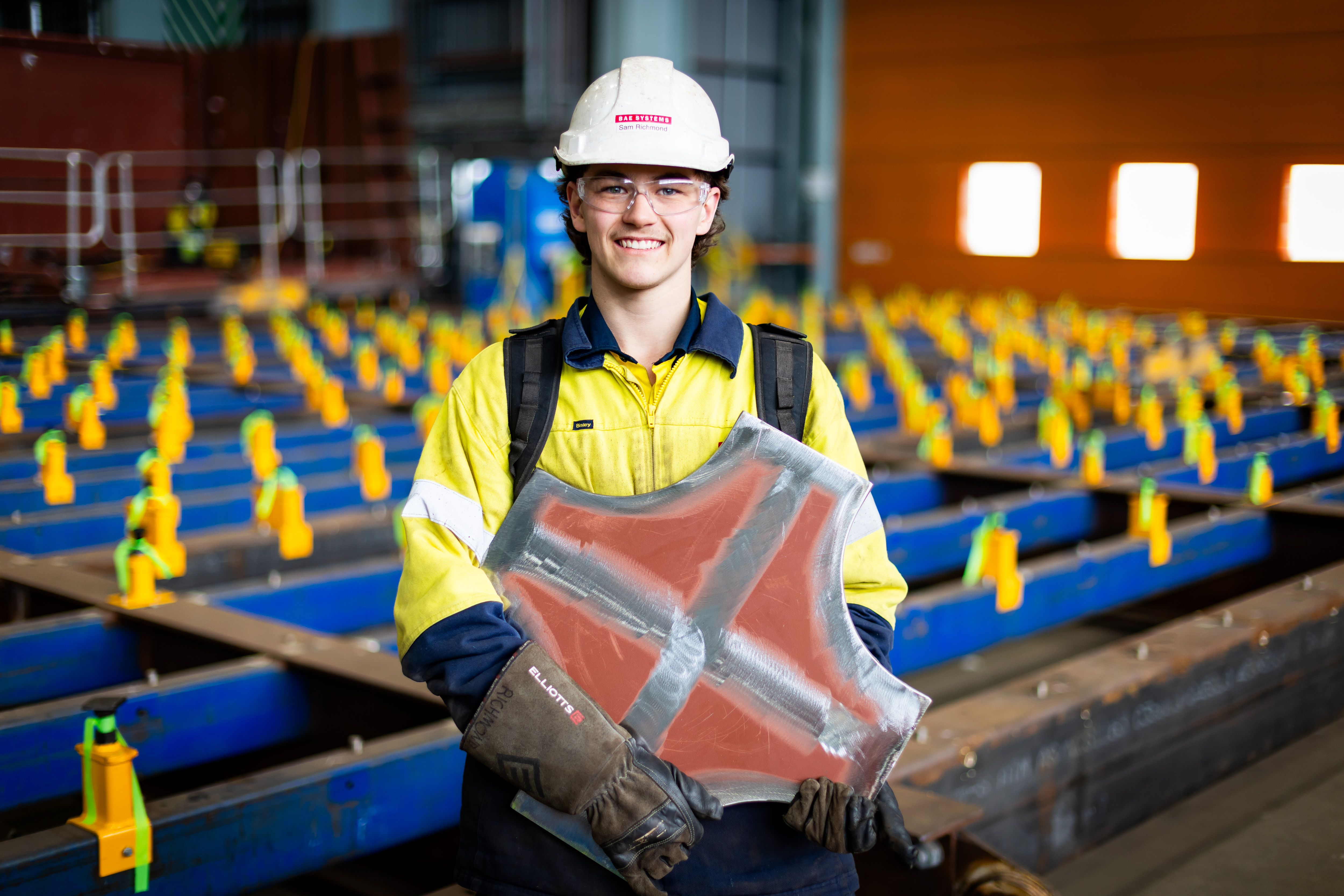 Samuel holding welding part