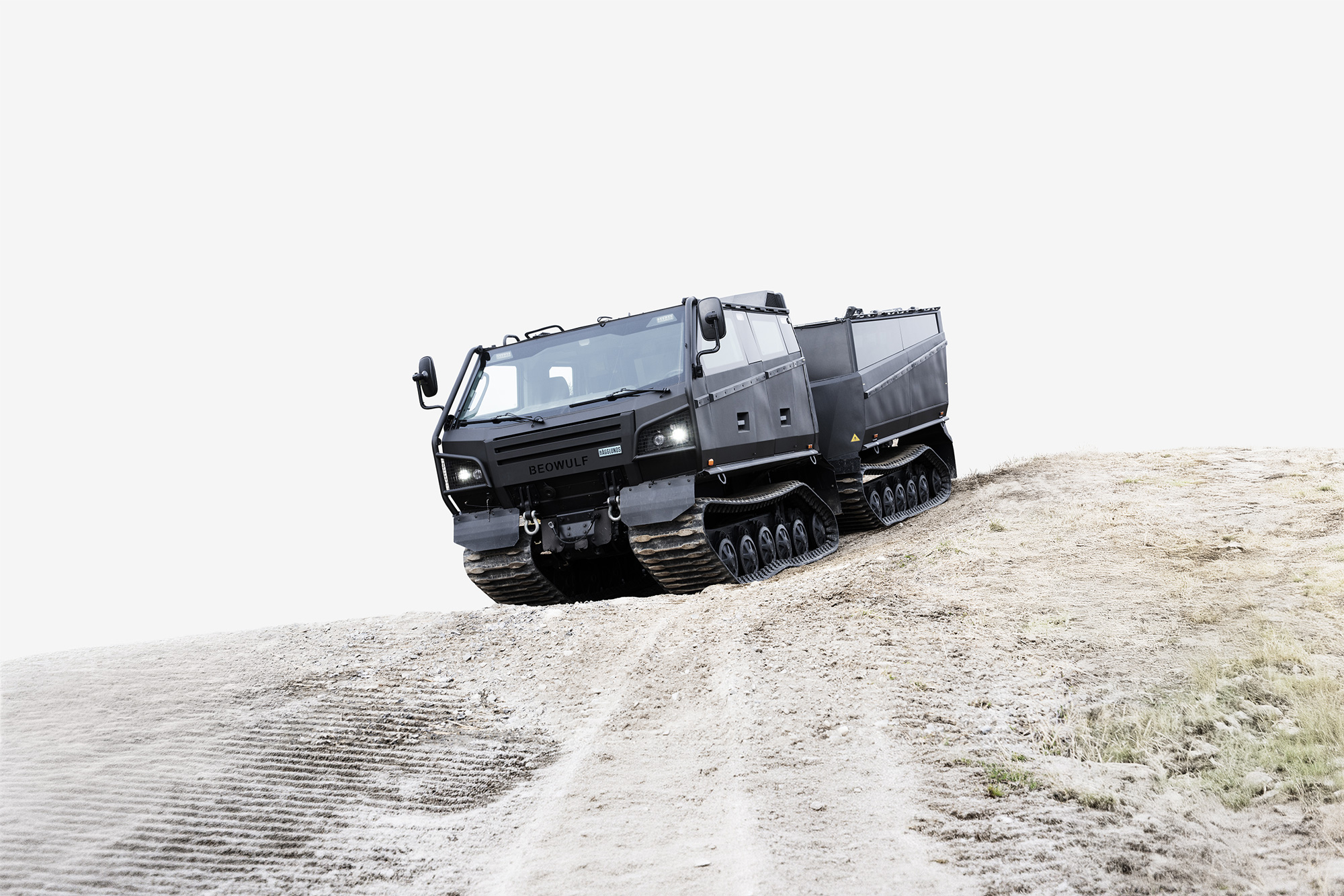 Beowulf BvS10 - on gravel hillside with light grey background