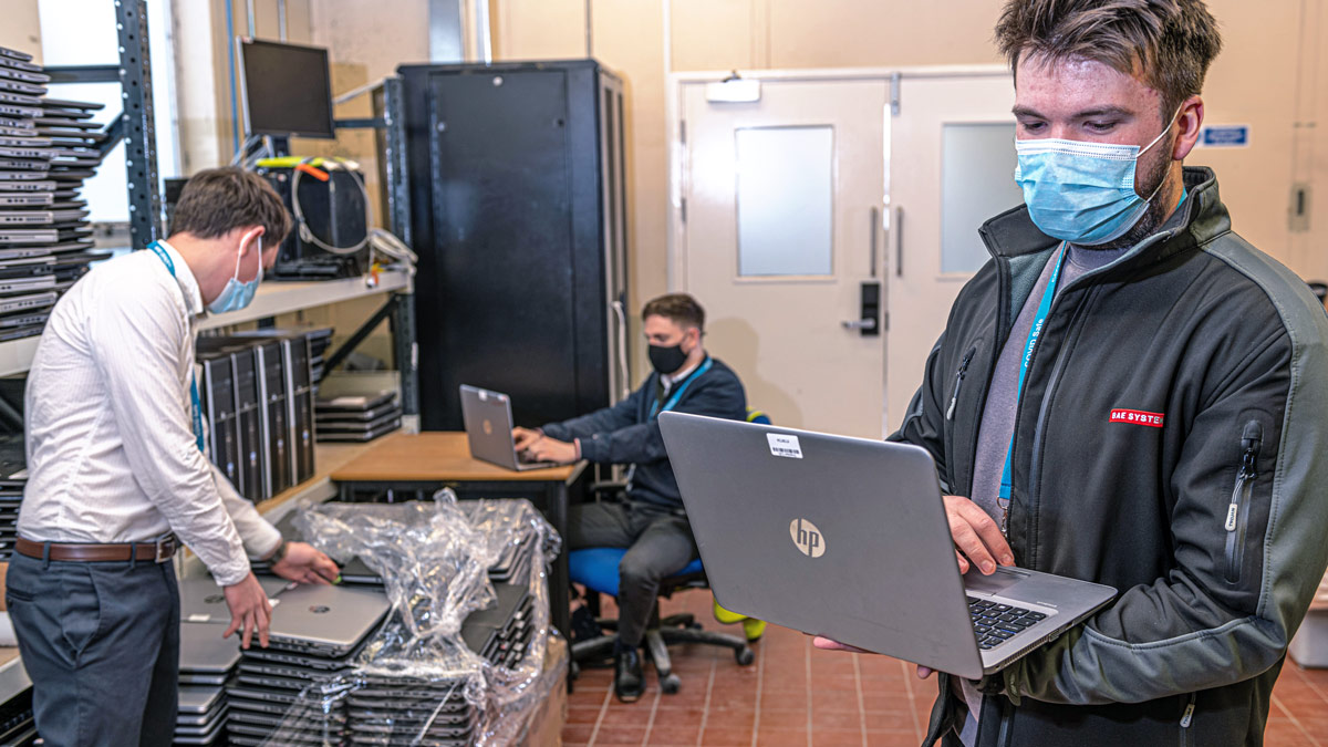 Image showing laptops ready for donation