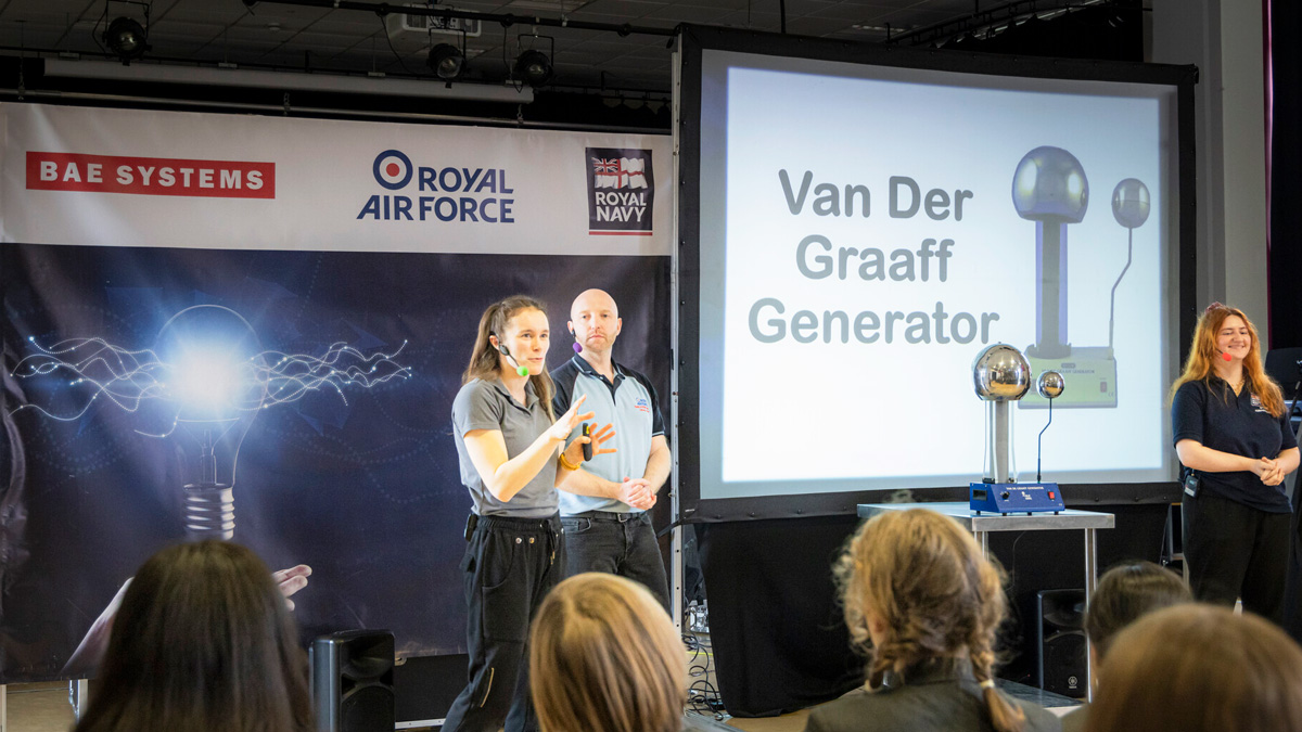 Image showing young people at Schools roadshow 2024