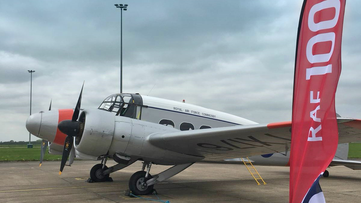 Image of the painted Anson aircraft