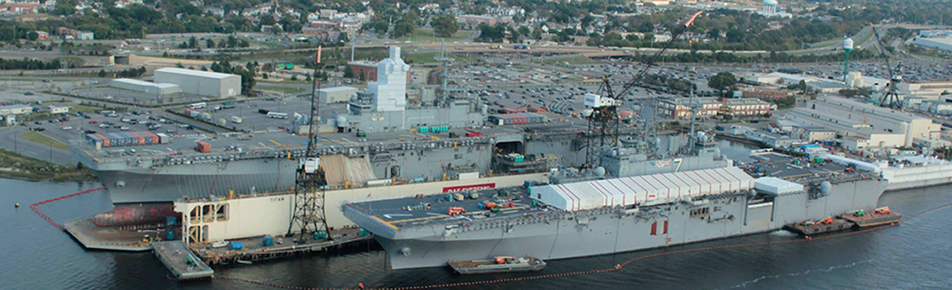 Aerial view of Norfolk Ship Repair