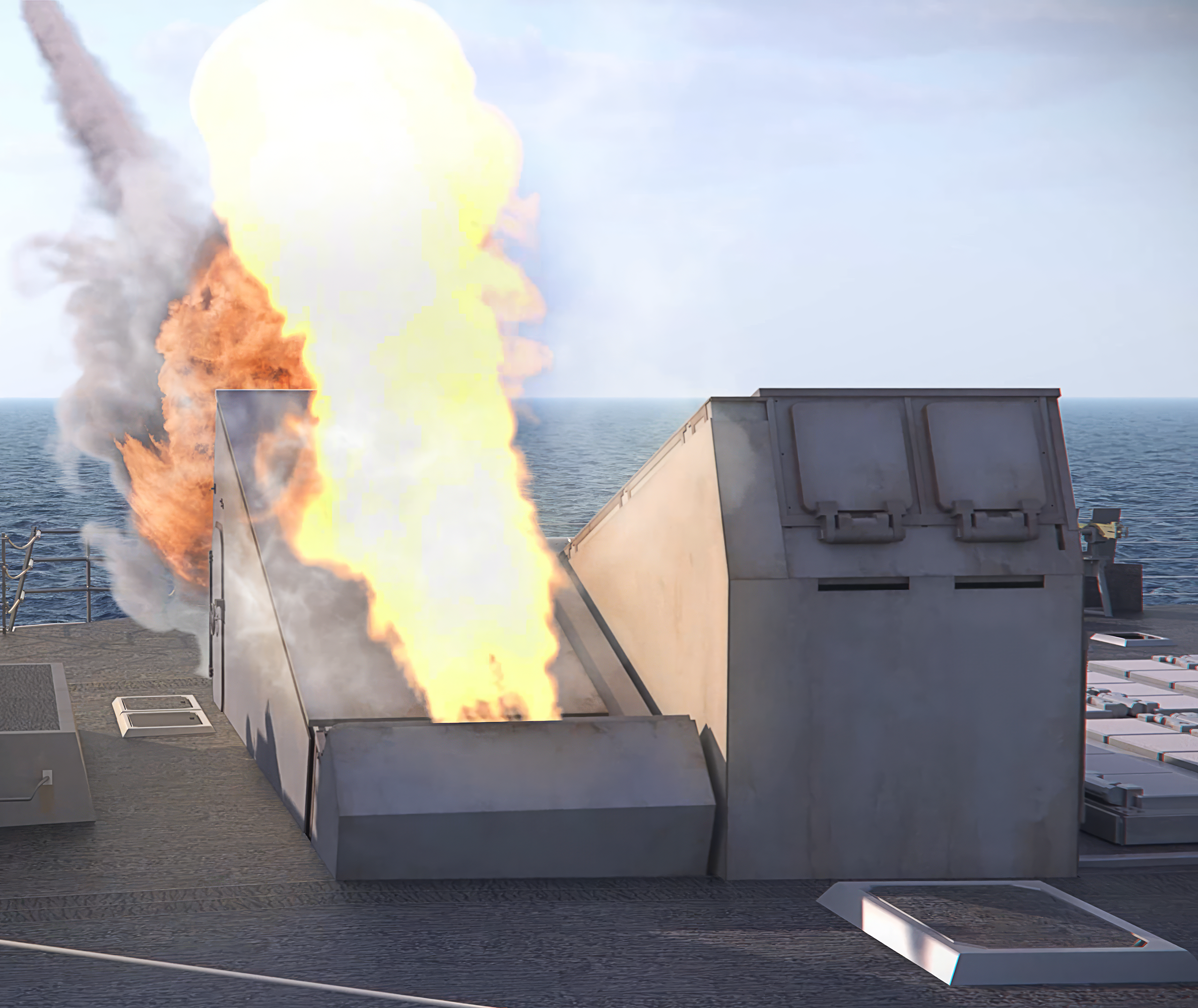 An Adaptable Deck Launcher firing