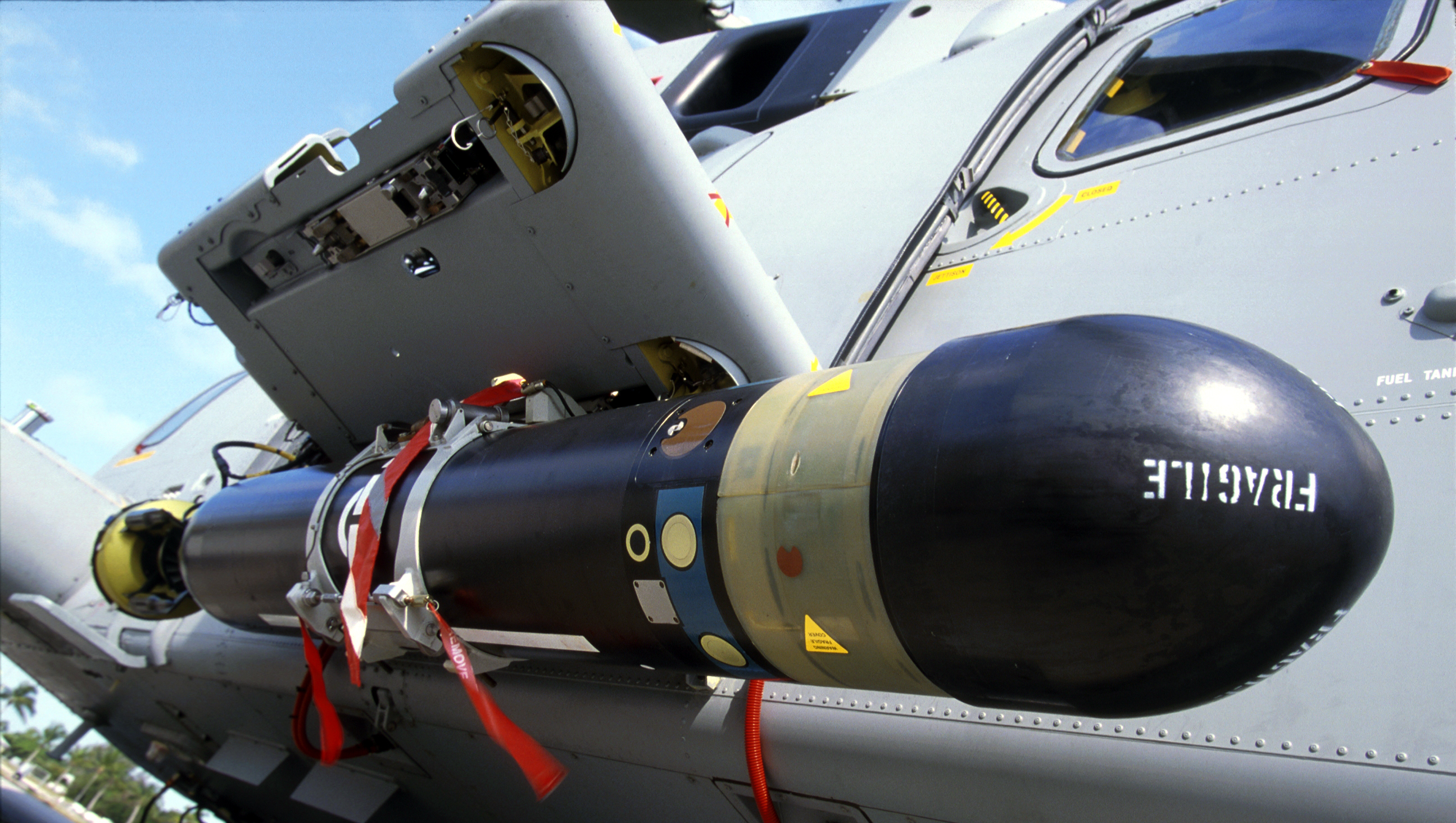 Sting Ray Mod 1 Lightweight Torpedo on a Merlin helicopter