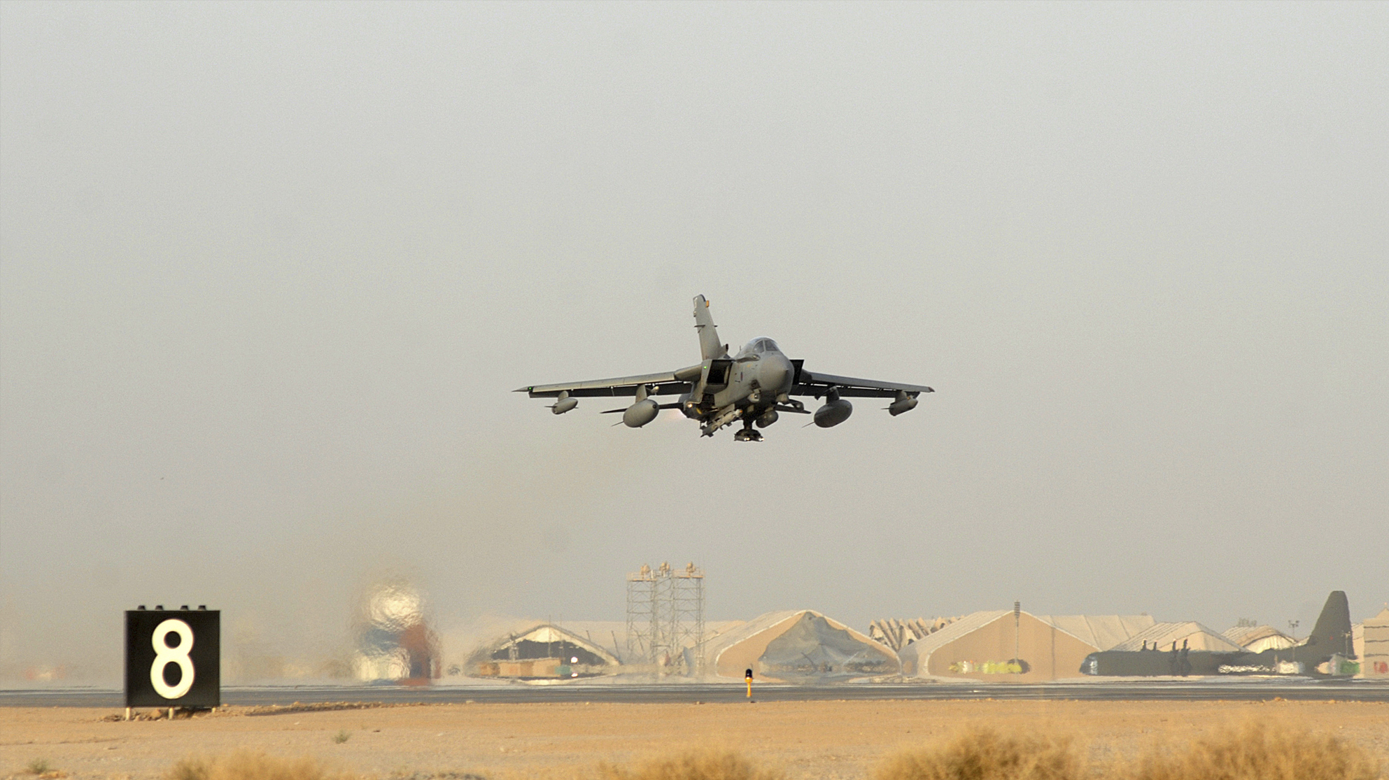 An RAF Tornado in Afghanistan