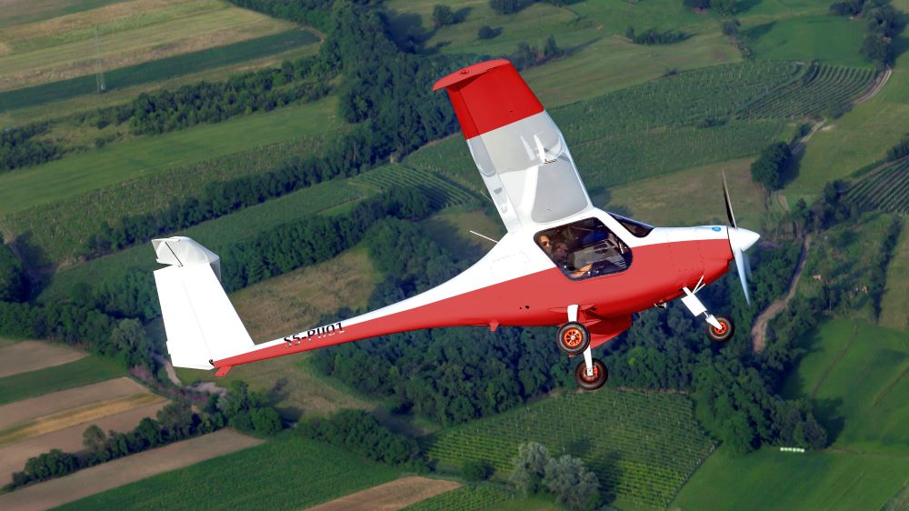 An artist's impression of a Pipistrel Velis Electro aircraft