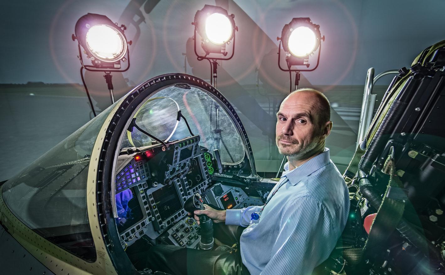 Chris Gerrard in the Ambient Light Facility