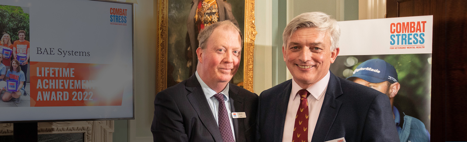 Sir Phil Jones receives the Combat Stress Lifetime Achievement Award on behalf of BAE Systems