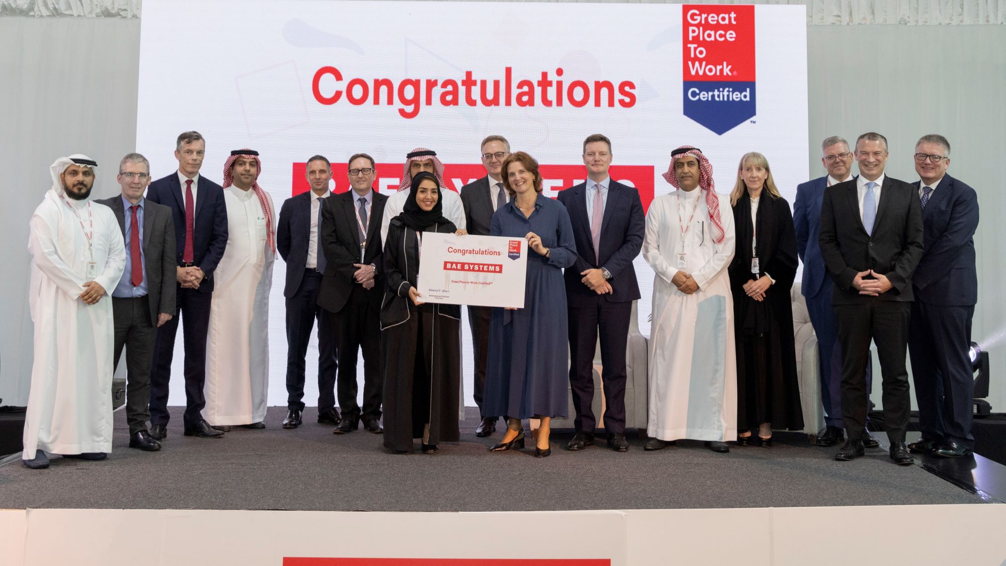 Colleagues celebrate at Great Place to Work awards