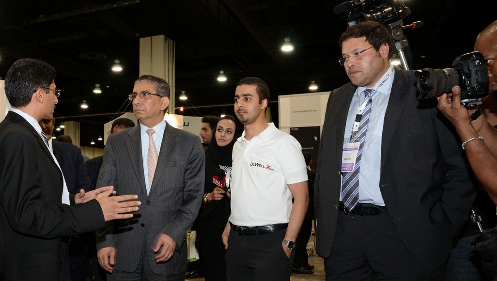 Abdulaziz Al Humaidhi, Head of Recruitment (far left) at a Careers Fair in the US
