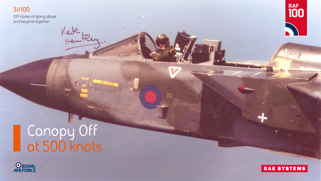 Image of Tornado in flight with the canopy off