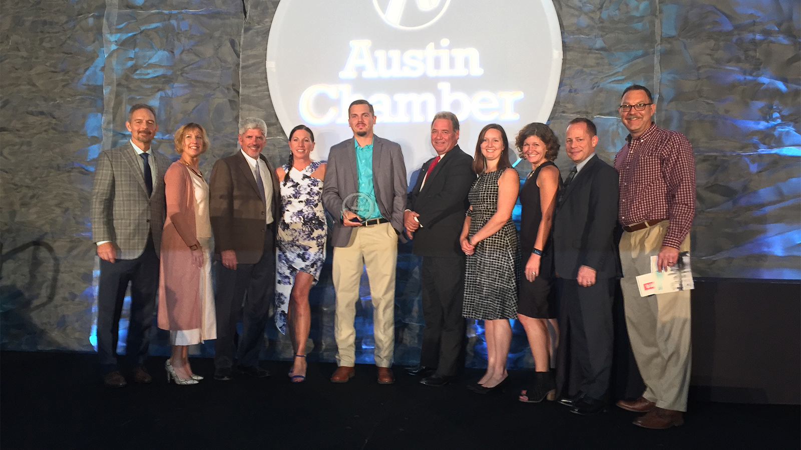 The Austin Business Center received the Environmental Champion award at the 2018 Greater Austin Business Awards for its sustainability and conservation efforts. 