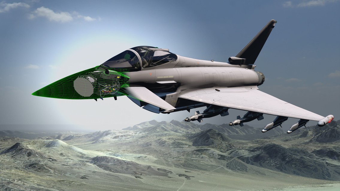 CGI Image showing radar inside Eurofighter Typhoon
