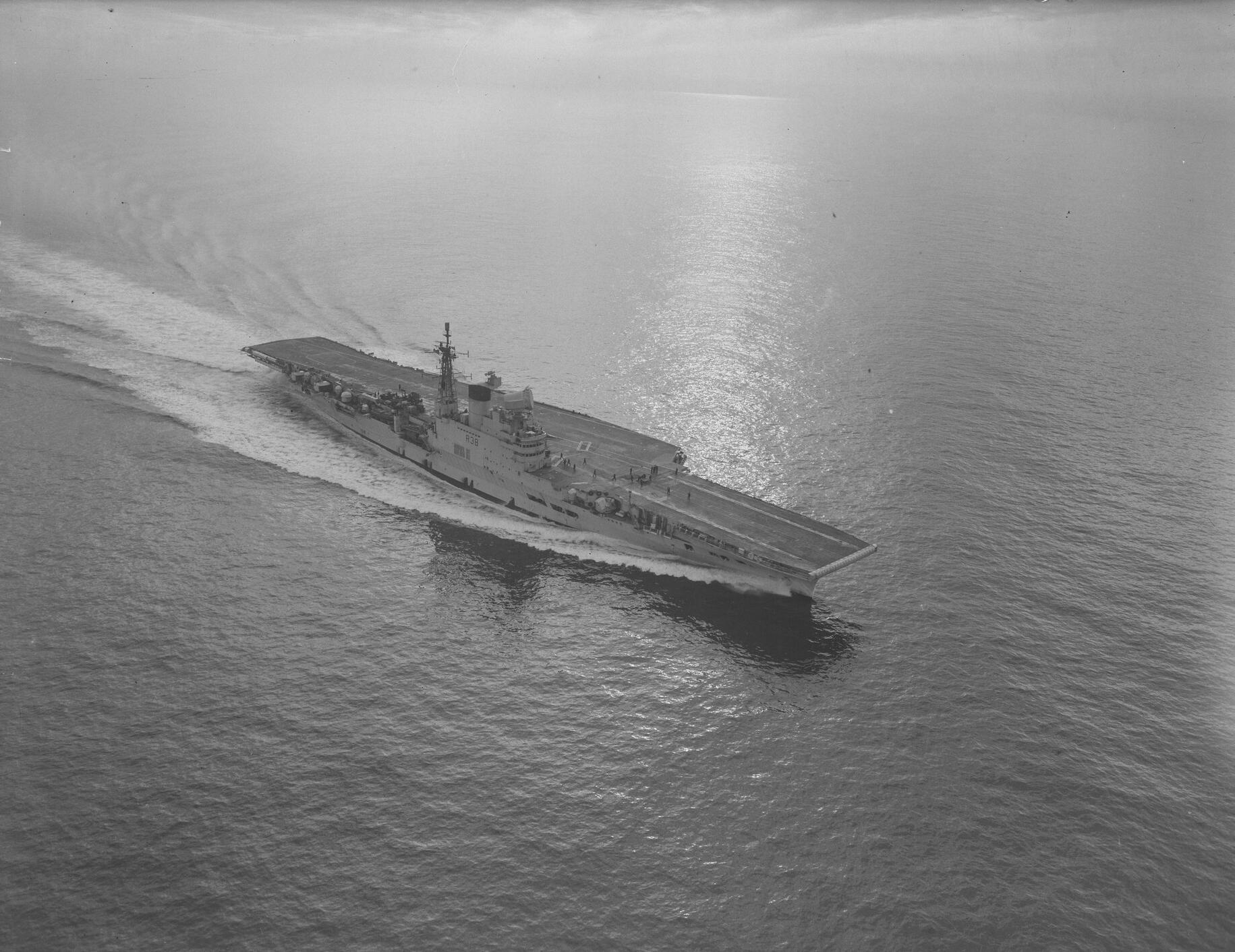 HMS Victorious during take off and landing tests of Blackburn Buccaneer, 22nd January 1960. BAL 14600