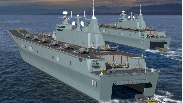 Computer generated image - Landing Helicopter Dock