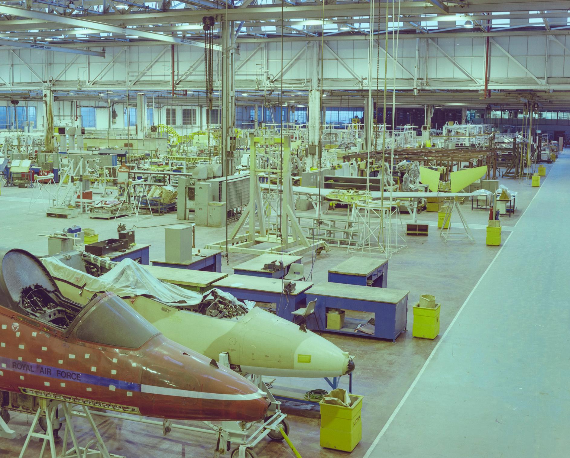 Hawk aircraft production, Brough, 1990.