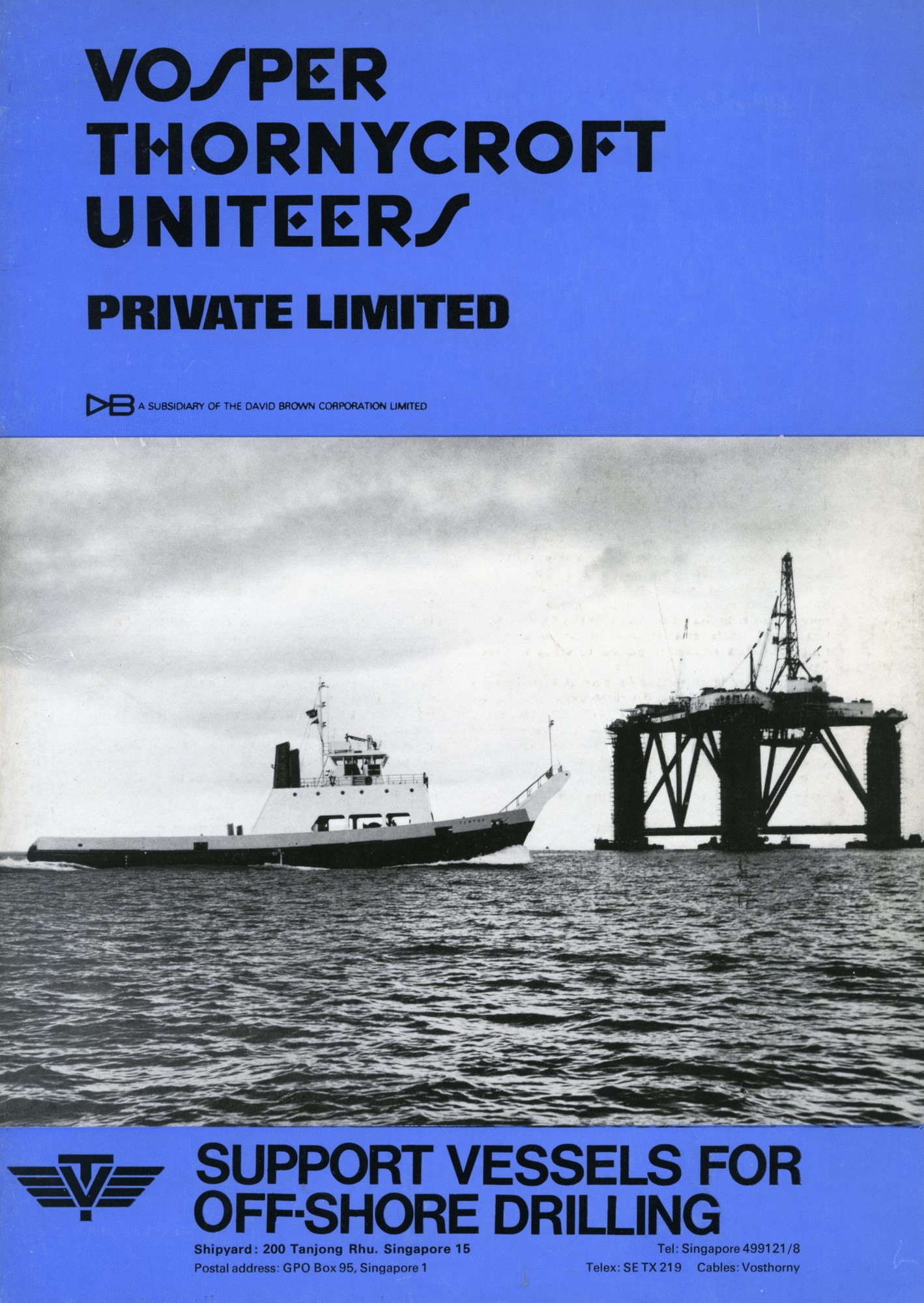 Vosper Thornycroft Uniteers (Singapore) Support Vessels Off-Shore Drilling brochure