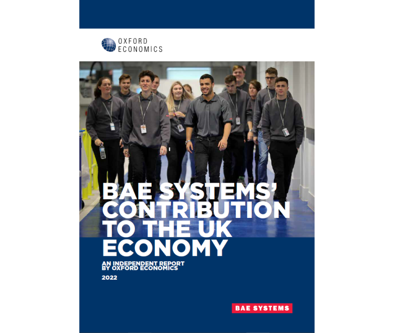 BAE Systems' contribution to the UK economy 2022 - front cover