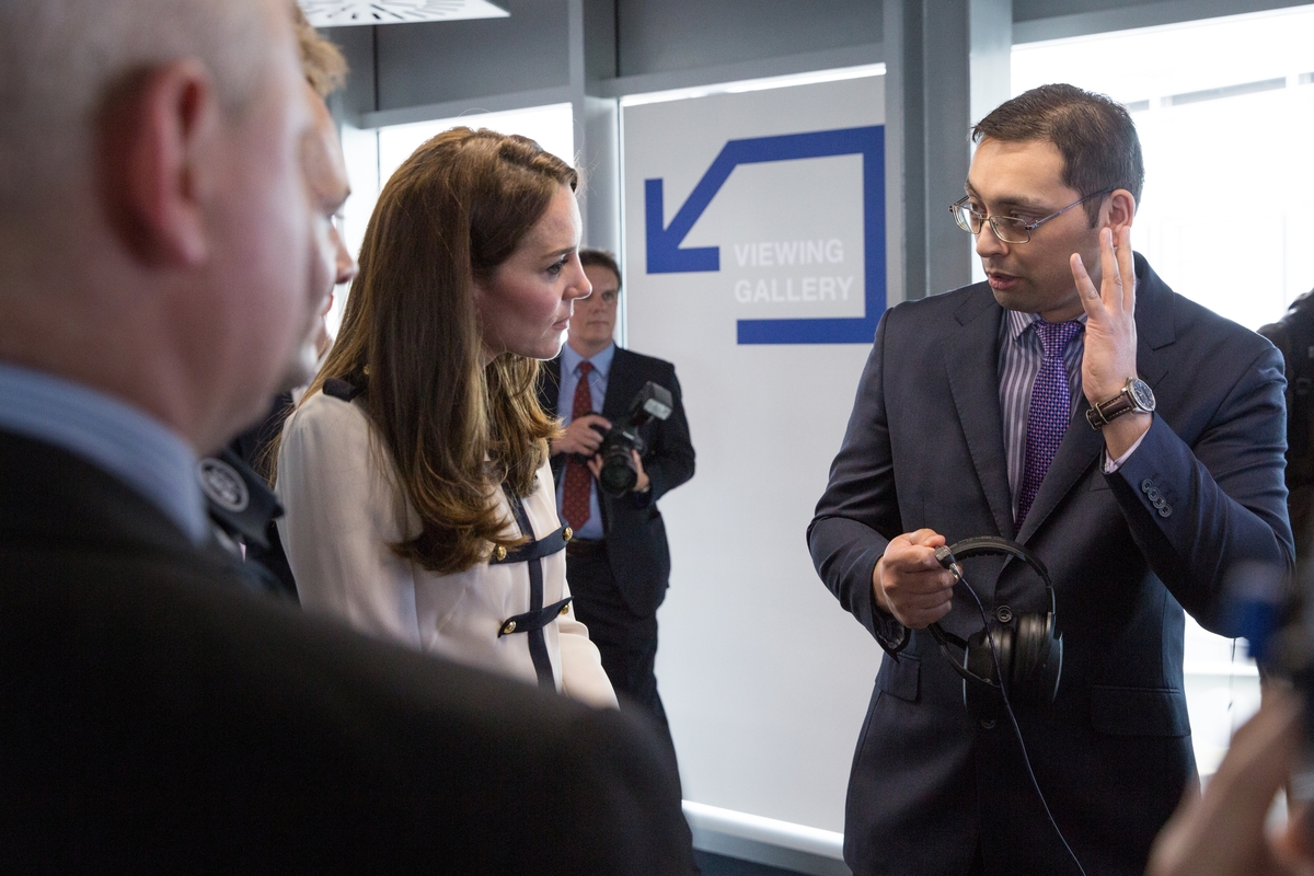 Image of the technology being demonstrated to the Duchess of Cambridge