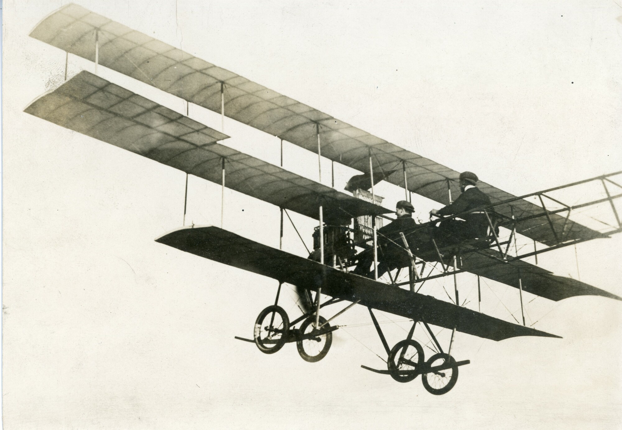 Edwin Alliott Verdon-Roe at the controls of the Avro Roe III Triplane at the Blackpool Flying Carnival, 1910.