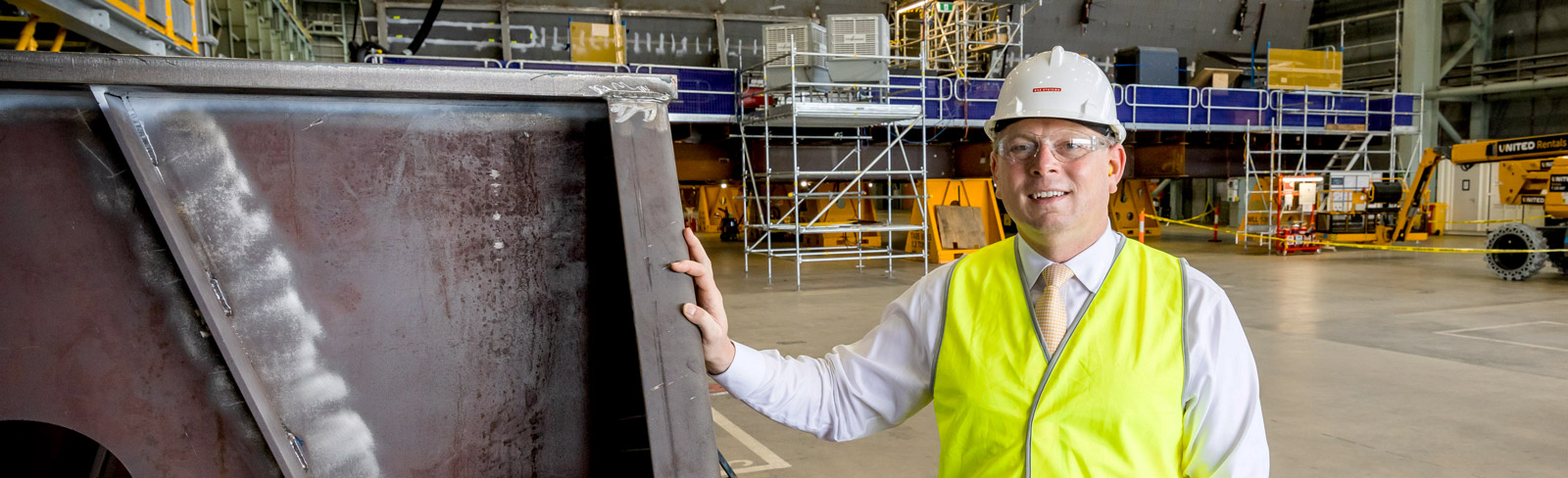 CEO Ben Hudson shipyard photo