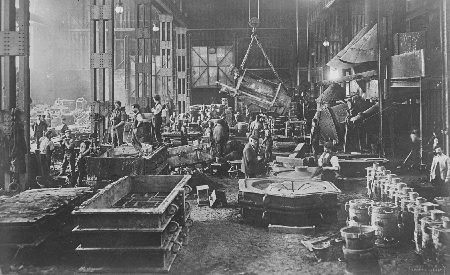 Vickers Naval Construction Works, Barrow. Steel Foundry.