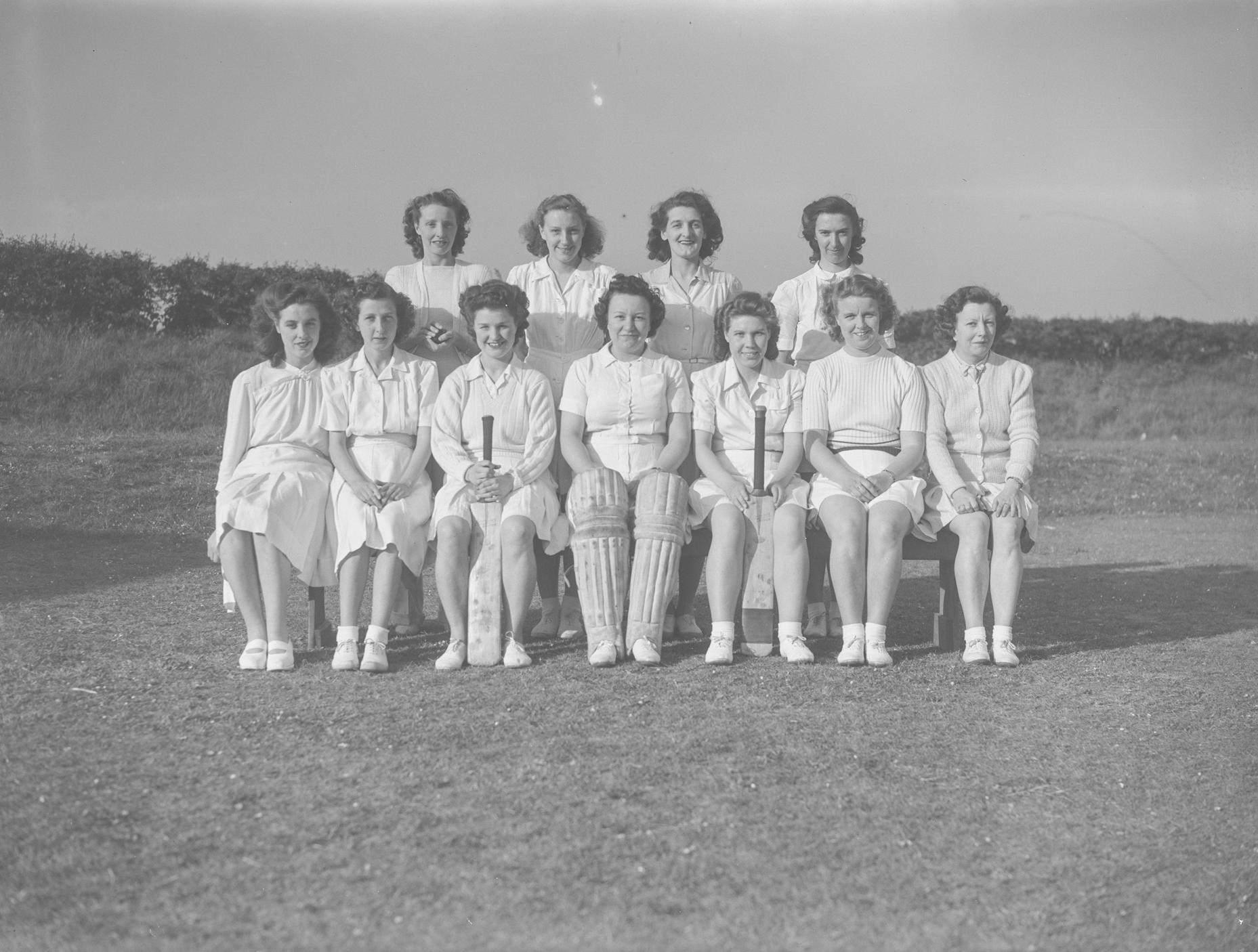 Blackburn Women's Cricket team - prior to first match of the season, 5th May 1949.