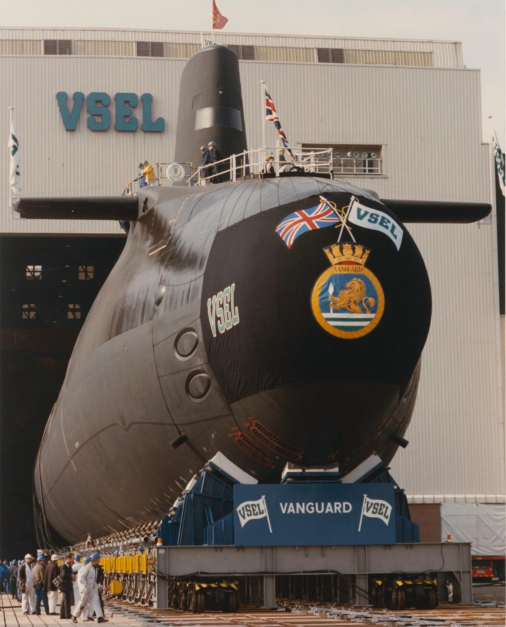 HMS Vanguard launch, VSEL Barrow, 4th March 1992.