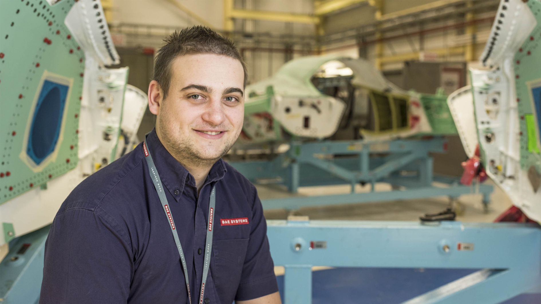 Ryan Pearce in front of the 50th aircraft set completed for the US Marine Corps