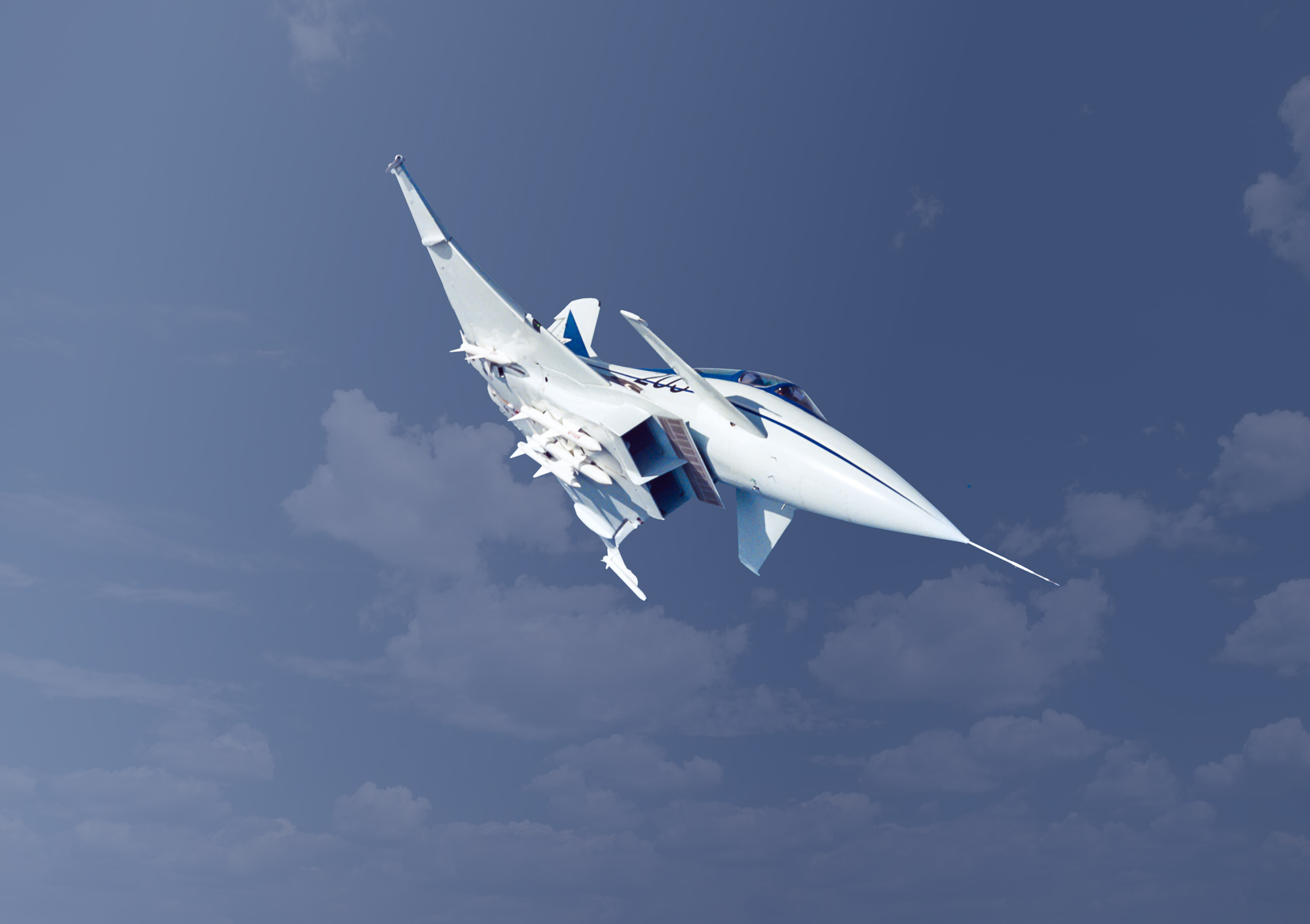 EAP ZF534 shown flying at an angle