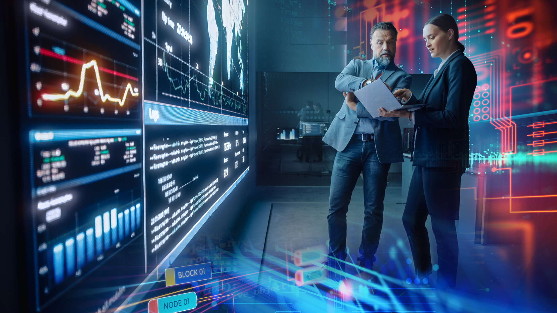 Abstract image of person working in cyber security | Incident response non-emergency services