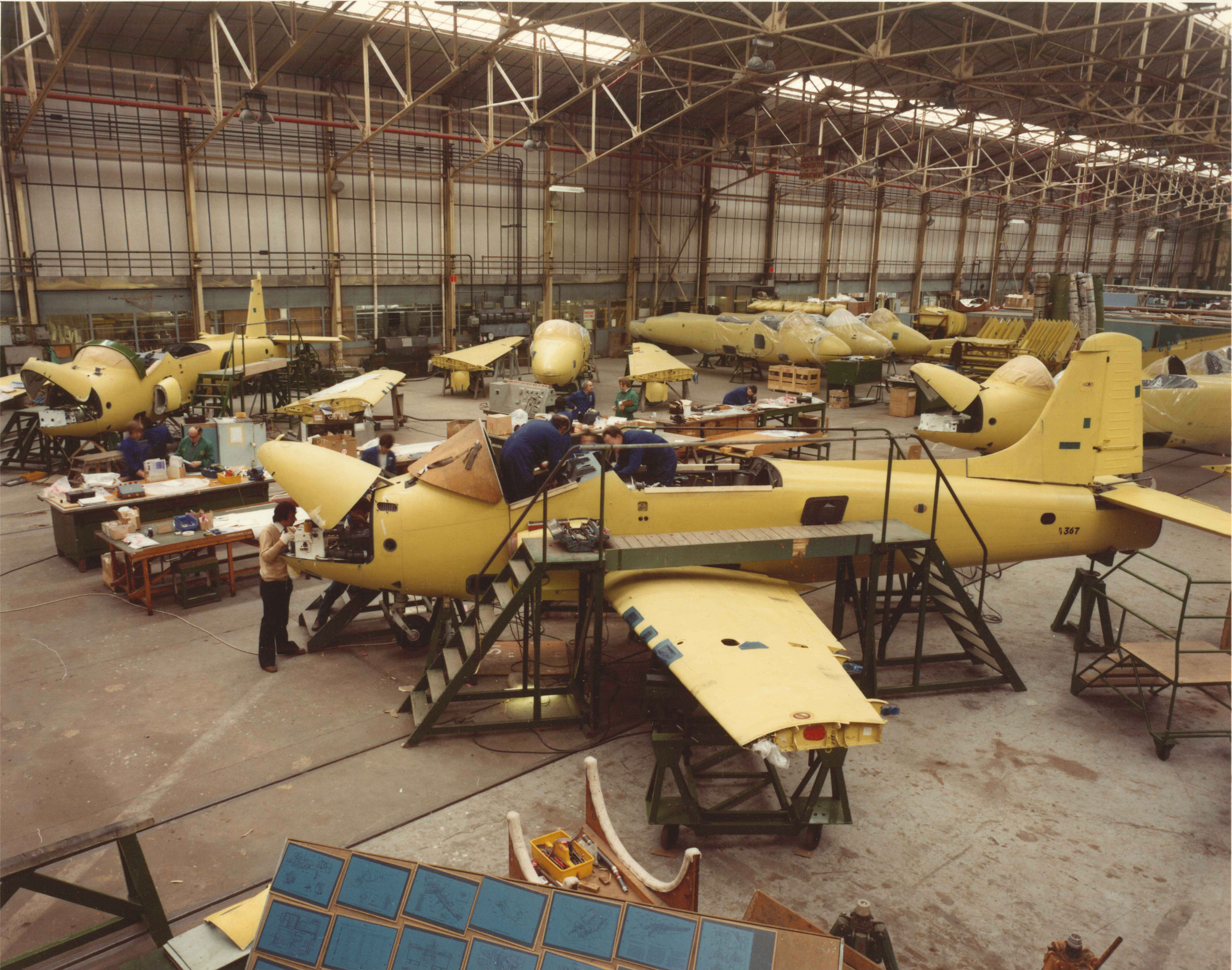 Jet Provost aircraft under production, 1960s.
