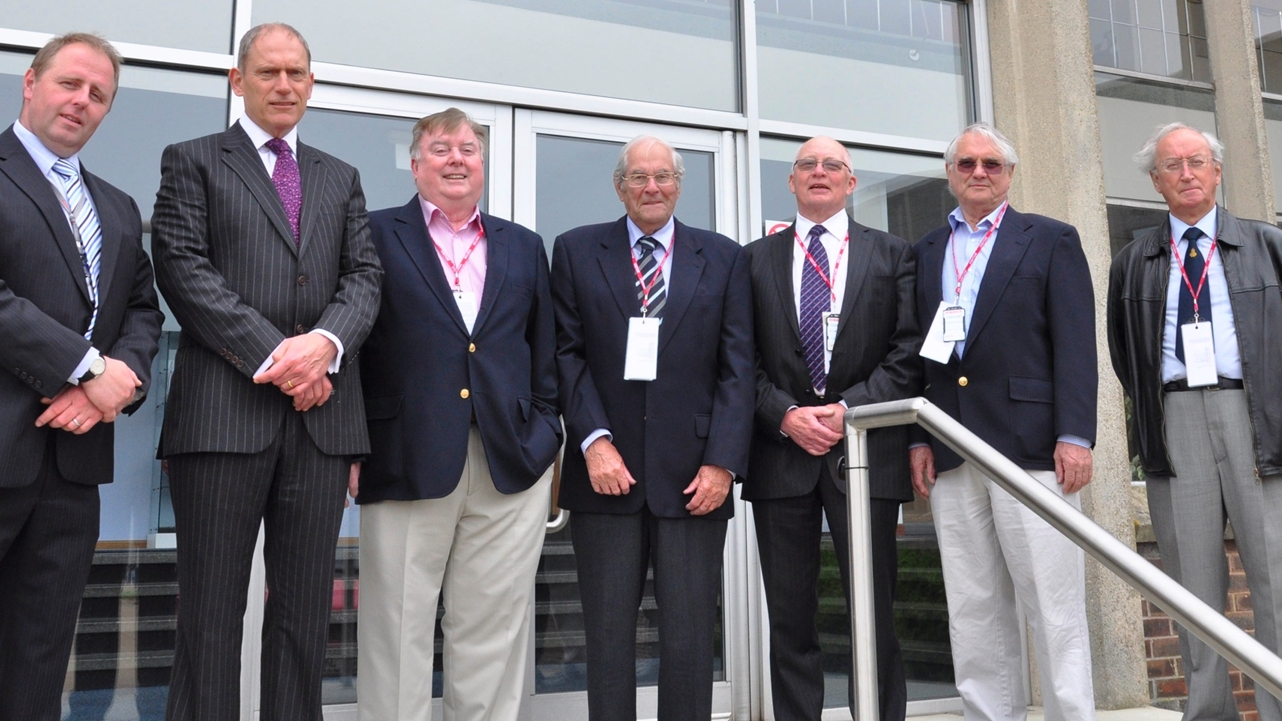 Former BAE Systems staff meet on the Cowes site