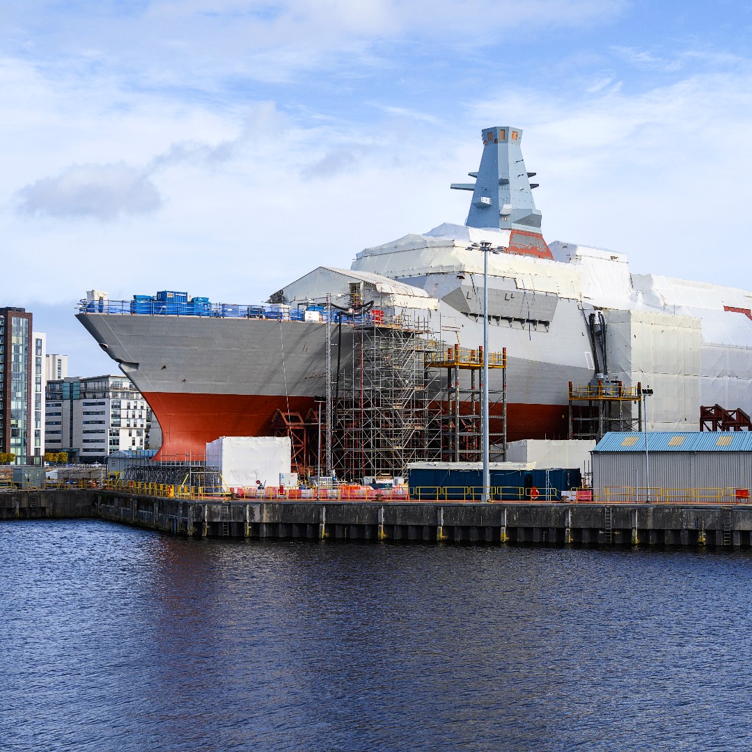 Type 26 Global Combat Ship HMS Glasgow under construction