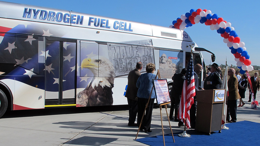 SunLine Transit's fuel cell bus powered by HybridDrive propulsion system.