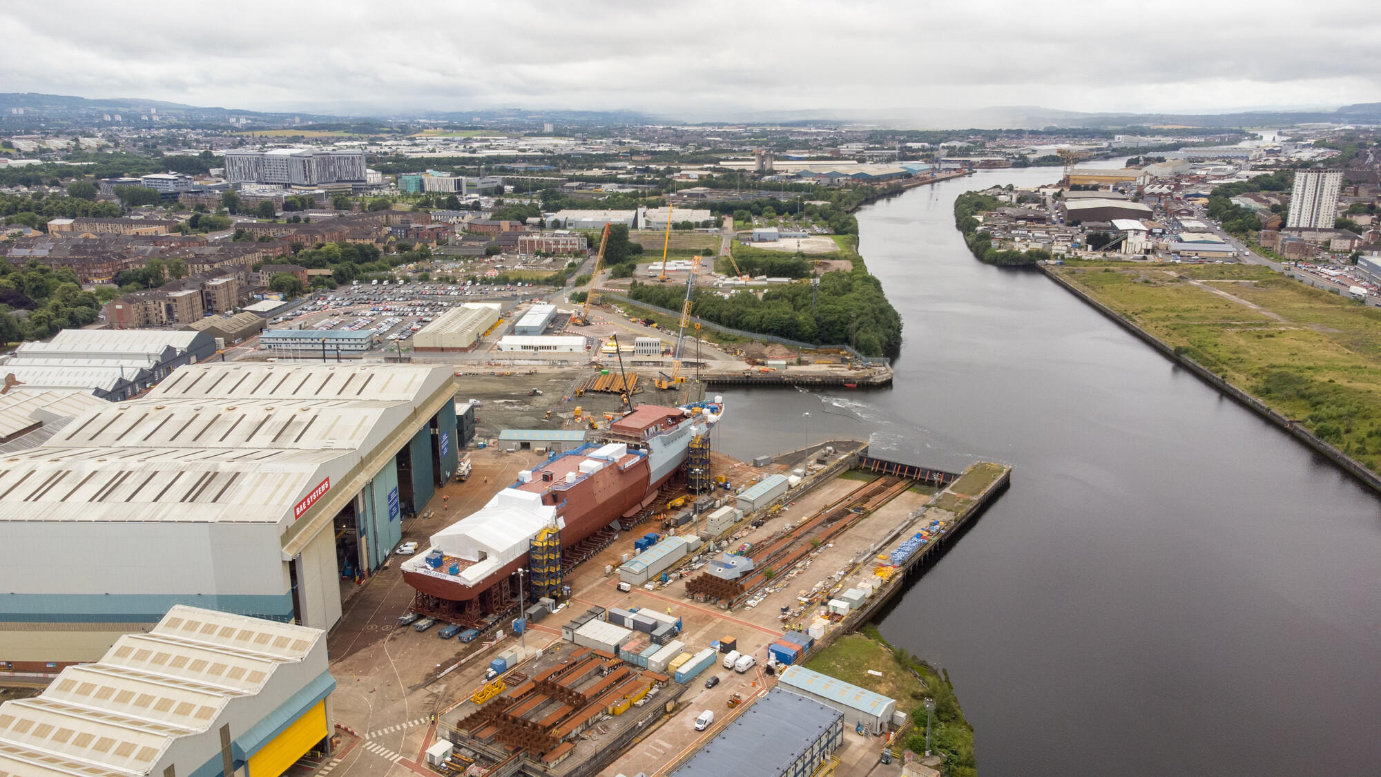 Aerial shot of the Clyde
